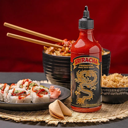 Underwood Ranches Limited Edition Dragon Sriracha Sauce - Hot Sauce, Perfect for Spicing Up Any Dish! - Made from Red Jalapeno Peppers That Started the Sriracha Movement, 17 oz - 2 Pack
