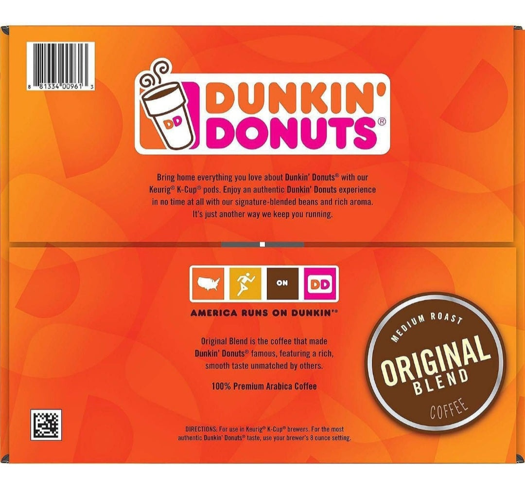 Dunkin Donuts Original Blend Coffee K-Cup Pods, Medium Roast, 72ct