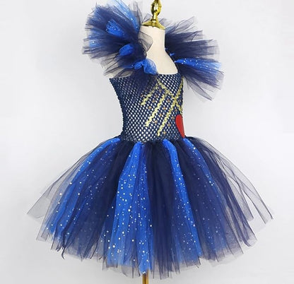 Descendants Mal Tutu Dress Sparkling Costume Halloween Dress Up Handmade