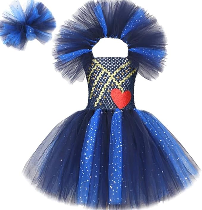 Descendants Mal Tutu Dress Sparkling Costume Halloween Dress Up Handmade