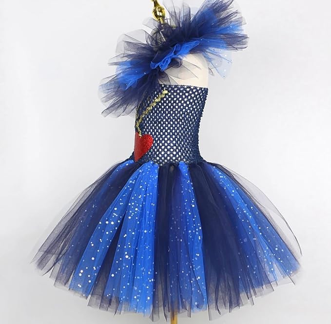 Descendants Mal Tutu Dress Sparkling Costume Halloween Dress Up Handmade