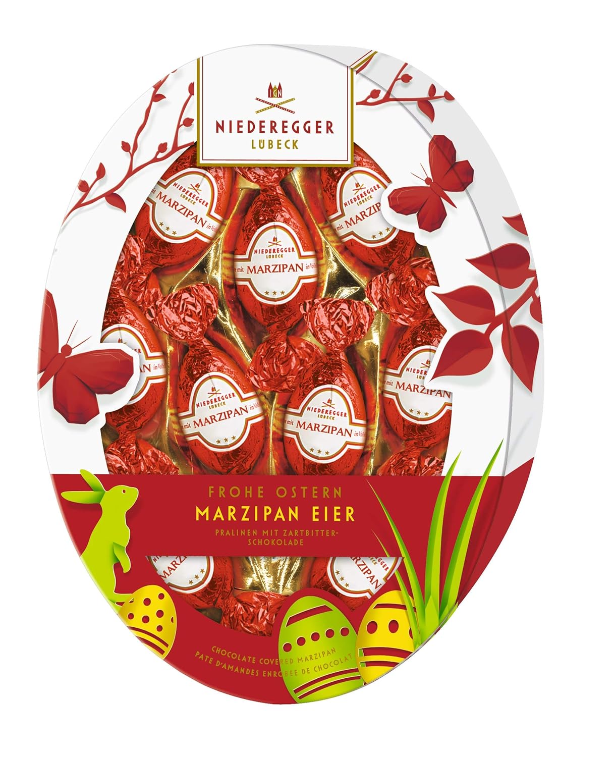 Niederegger Marzipan Eggs - Oval Easter Egg Pkg - 150 g/5.3 oz Ships from USA