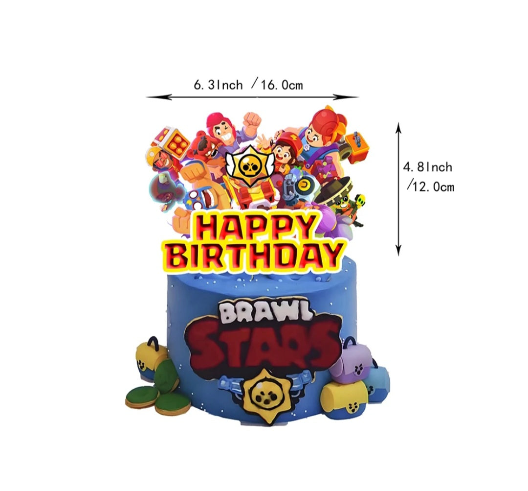 Brawl stars party supply banner backdrop