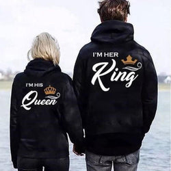I'm Her King and  I'm His Queen Hoodie Sweater Couple Outfit - Queen of the Castle Emporium