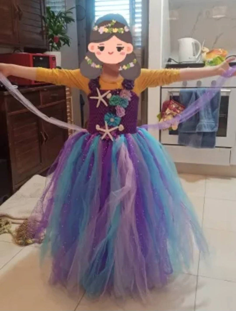 Little Mermaid Dress for Kids Girl Dress Princess Halloween Stunning Ocen Cosplay  Birthday Clothing for Kid  Party Gift Costume 2023