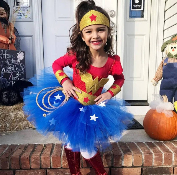 Wonder Woman Costume Kids Dress Girls Superhero Costume Children Halloween Costume for Kids