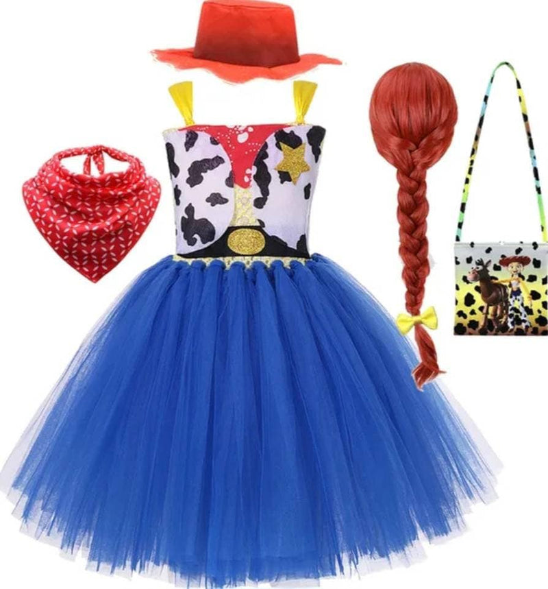 Toy Story Jesse Inspired Tutu Dress  for Girls Birthday Party Dress Girls Halloween Cosplay Costume for Kids Fancy Dress Up