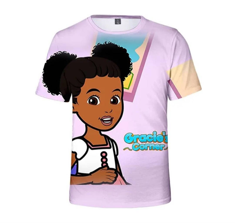 Gracie’s Corner Shirts Fun Printed T-Shirts for Girls and Boys