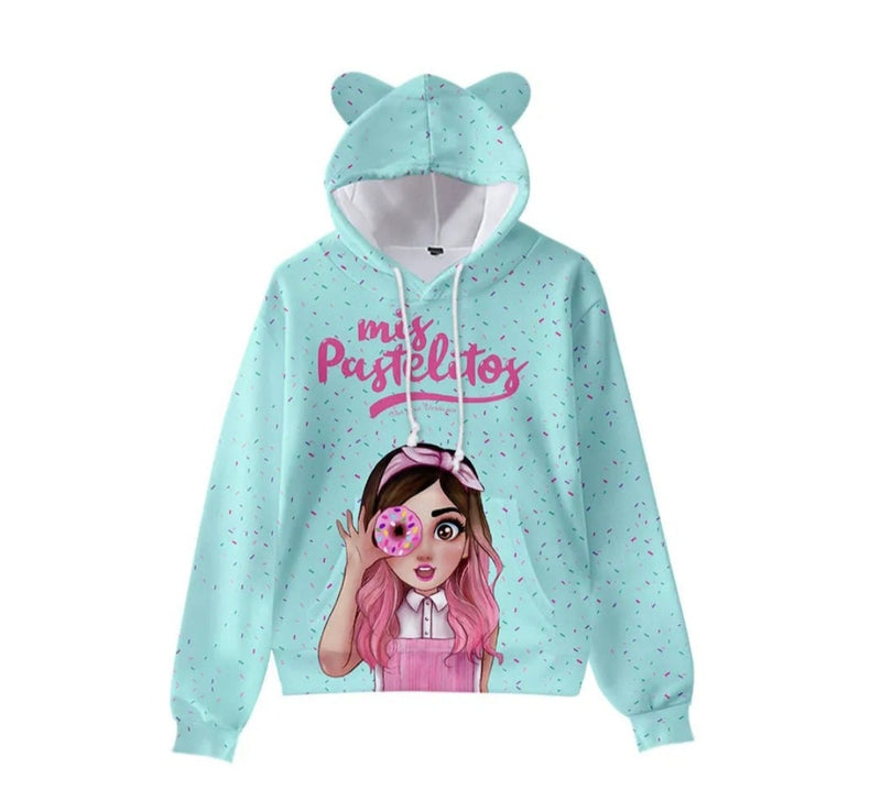 Girls Hoodie Sweater Mis Pastellitos Printed Girls Shirt Long Arm Children Party Birthday Outfit