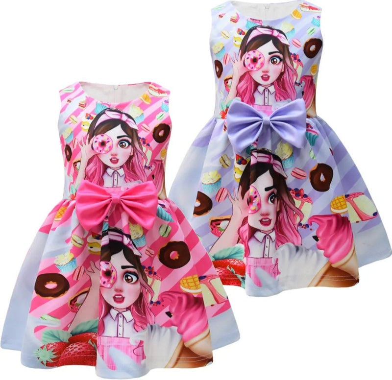 Summer Girls Dress Mis Pastellitos Printed Girls Play Dress Children Party Dresses Birthday Outfit
