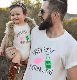 First Father's Day 2023 Daddy and Daughter Son Family Match Outfits Baby Bodysuit