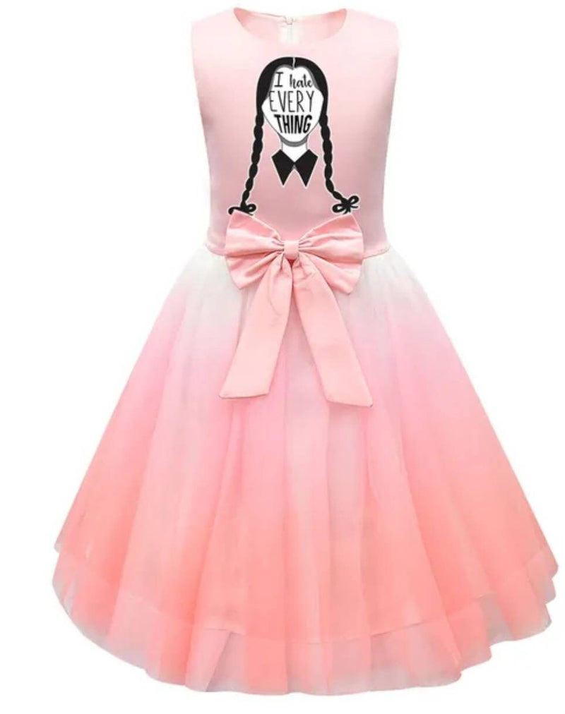 Kids Wednesday Addams Clothes Sets Girls Birthday Princess Dress