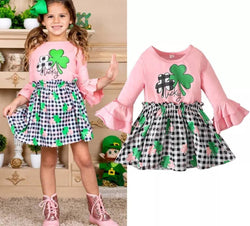 St. Patrick's Day Shamrock Clover Lucky Dress Baby Girl