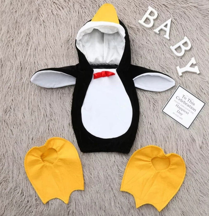 Penguin Baby Kids Costume Christmas Halloween  Baby Girls Boys Cosplay Costume Clothes Sets Penguin Shaped Hooded Tops+ Socks