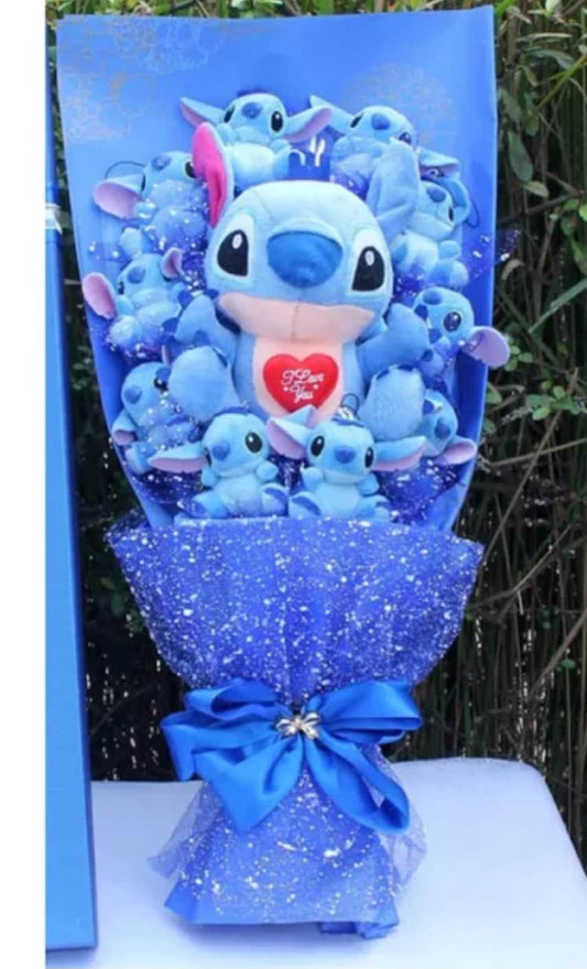 Kawaii Stitch Plushie Bouquet Graduation Valentine's Day Birthday Mother's Day Just Because I love you.