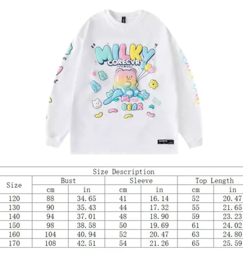 Kawaii Bear Sweater for Girls, Christmas, Birthday, Holiday Gifts for her, Super Cute