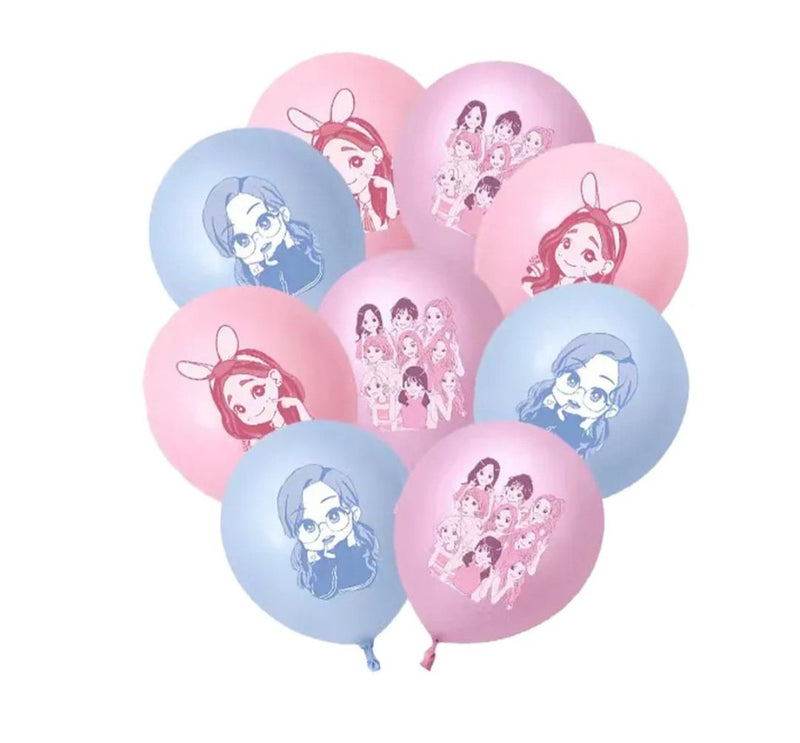 Kpop Twice Girl Birthday Party Decoration Kpop Balloon Banner Cake Topper Backdrop Party Supplies Korean Band Twice