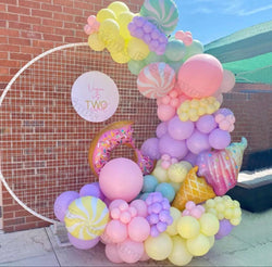 150pcs large Ice Cream Theme Sprinkle Balloon Garland Mini Donut Macaron Globos for Baby Shower Girls Birthday Party Decoration Kids Toys