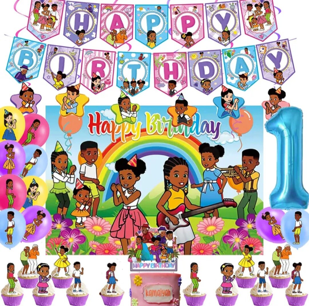 Gracies Corner Birthday Party Decoration Gracies Corner Backdrop Balloon Banner Cake Topper Party Supplies