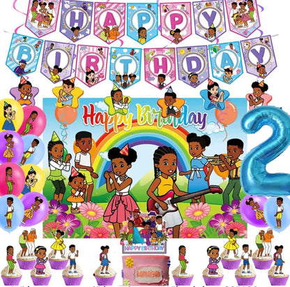 Gracies Corner Birthday Party Decoration Gracies Corner Backdrop Balloon Banner Cake Topper Party Supplies