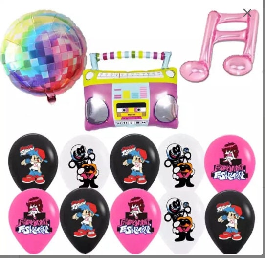 Friday Night Funkin Party Decoration 80s night balloons