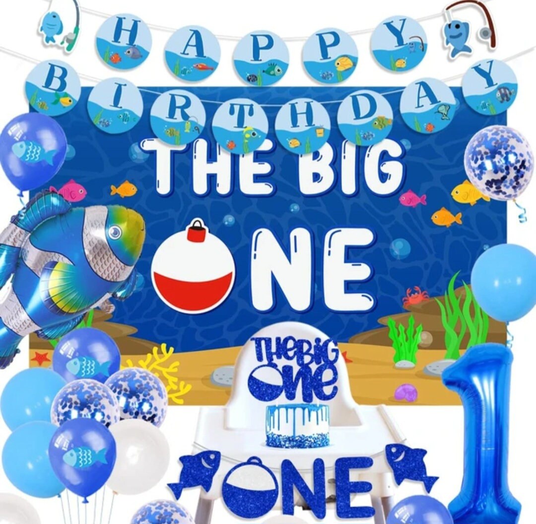 The Big One Fishing Party Decorations for Boys 1st Birthday The Big On –  Queen of the Castle
