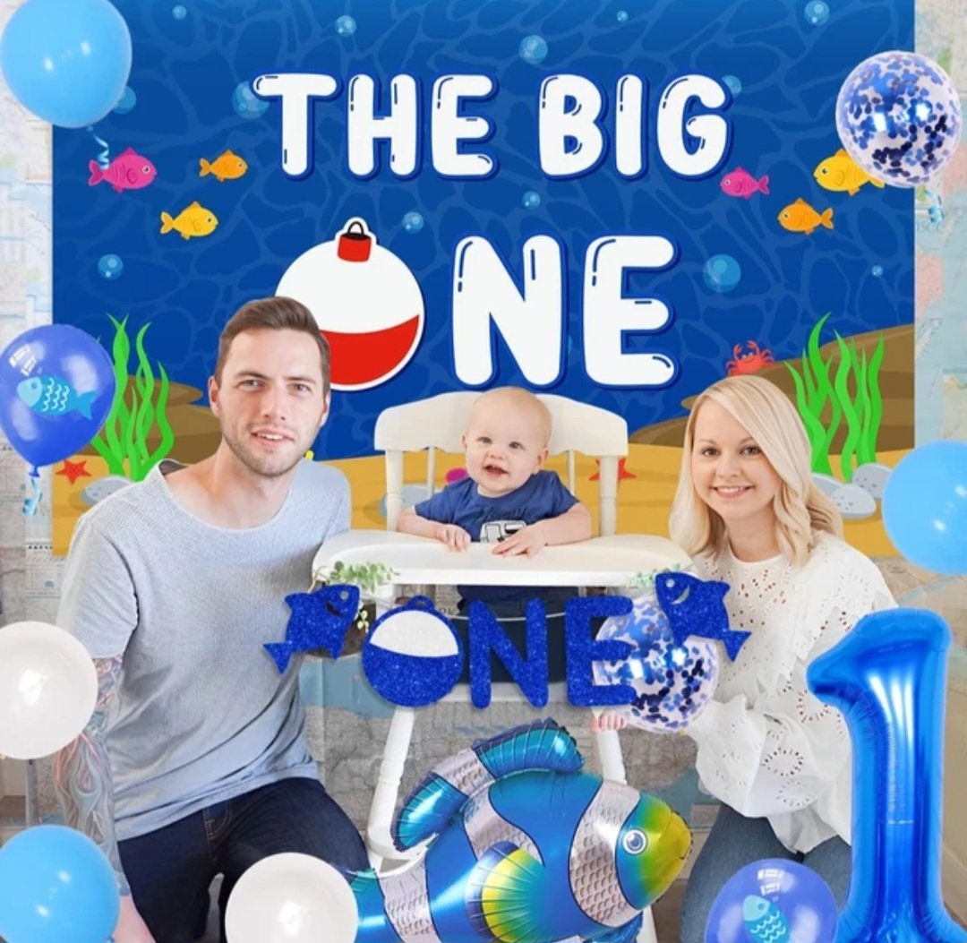 The Big One Fishing Party Decorations for Boys 1st Birthday The