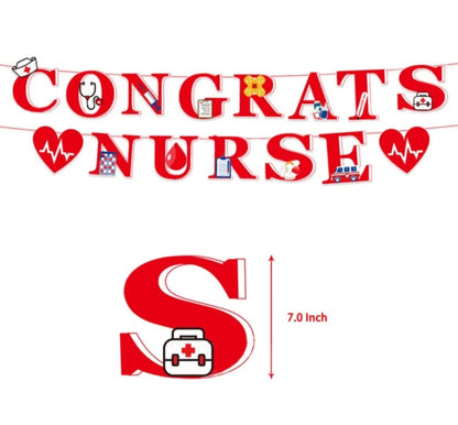 Happy International Nurses Day Theme Party Decoration Balloons Congrats Nurse Banner Cake Topper Festival Party Supplies