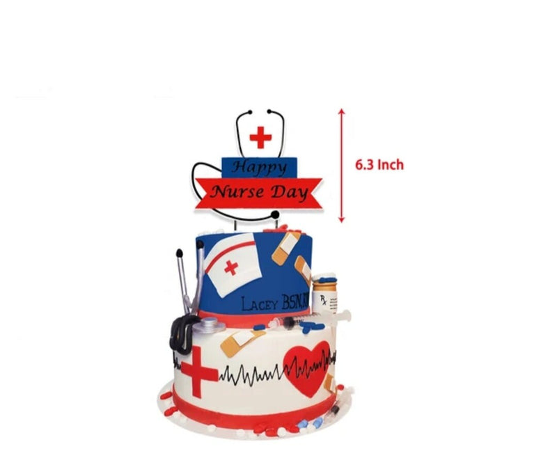 Happy International Nurses Day Theme Party Decoration Balloons Congrats Nurse Banner Cake Topper Festival Party Supplies