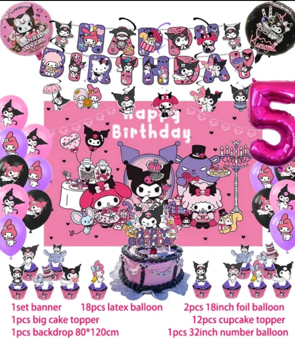 Kawaii Kitty Animal Cat  Animal Cartoon  Surprise Magic Theme Birthday Party Decoration Cake Topper Backdrop