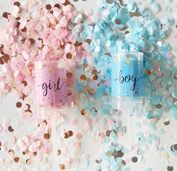 Push Pop Party Confetti Poppers for Baby Shower Happy Birthday Mini Round Confetti Gender Reveal Party Decoration Birthday Gender Reveal