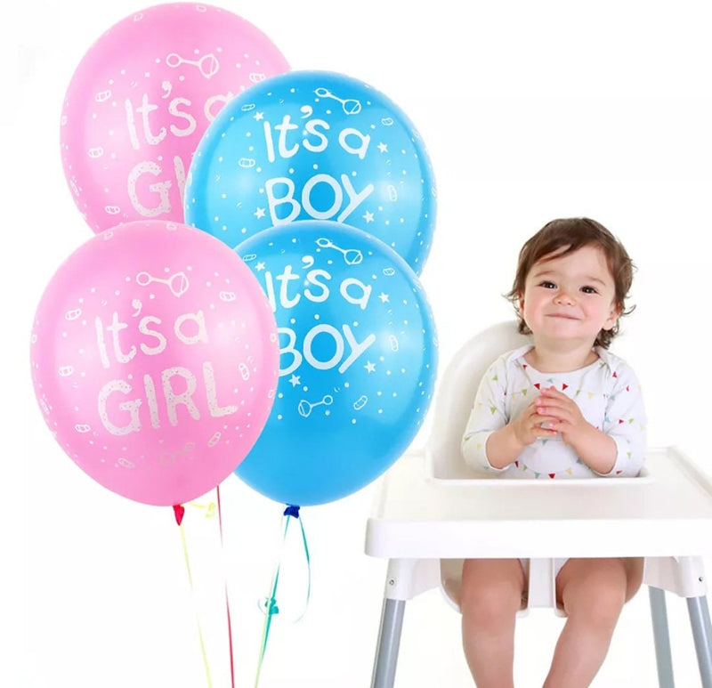 91 Piece Set Baby Gender Secret Party Decoration Balloon Boy Or Girl Balloon Package Contain Foil And Latex Balloons Photo Prop