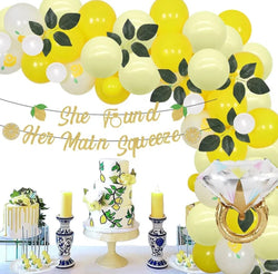 Lemon Bridal Shower Party Decoration Balloon Garland Arch Kit Ring Balloon for Bride To Be Wedding Engagement Party Supplies