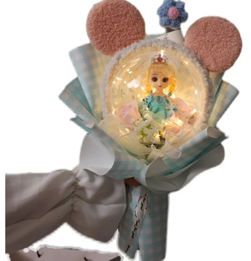 Disney Princess Little Mermaid Cinderella Elsa Light Up Bouquet Graduation Valentine's Day Birthday Mother's Day Just Because I love you