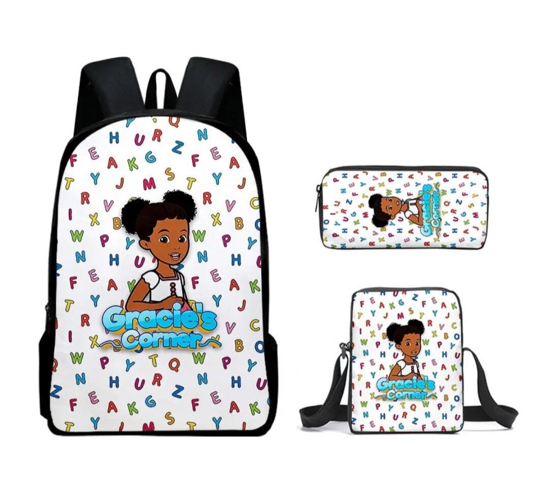 Gracie's Corner Gracies Backpack Book bag Laptop Travel Bag For Girls Boys 3