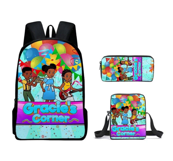 Gracie's Corner Gracies Backpack Book bag Laptop Travel Bag For Girls Boys 3