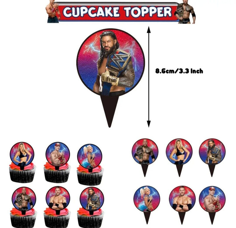 WWE Wrestling Party Supply Balloons Cake Topper