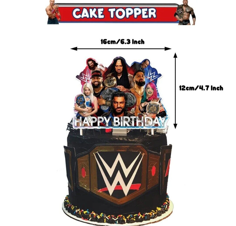 WWE Wrestling Party Supply Balloons Cake Topper