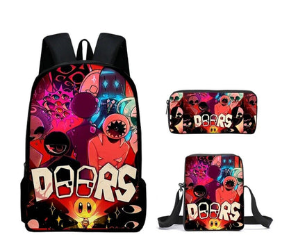 Roblox Print 3pcs/Set pupil School Bags Laptop Daypack Backpack Lunch bag Pencil