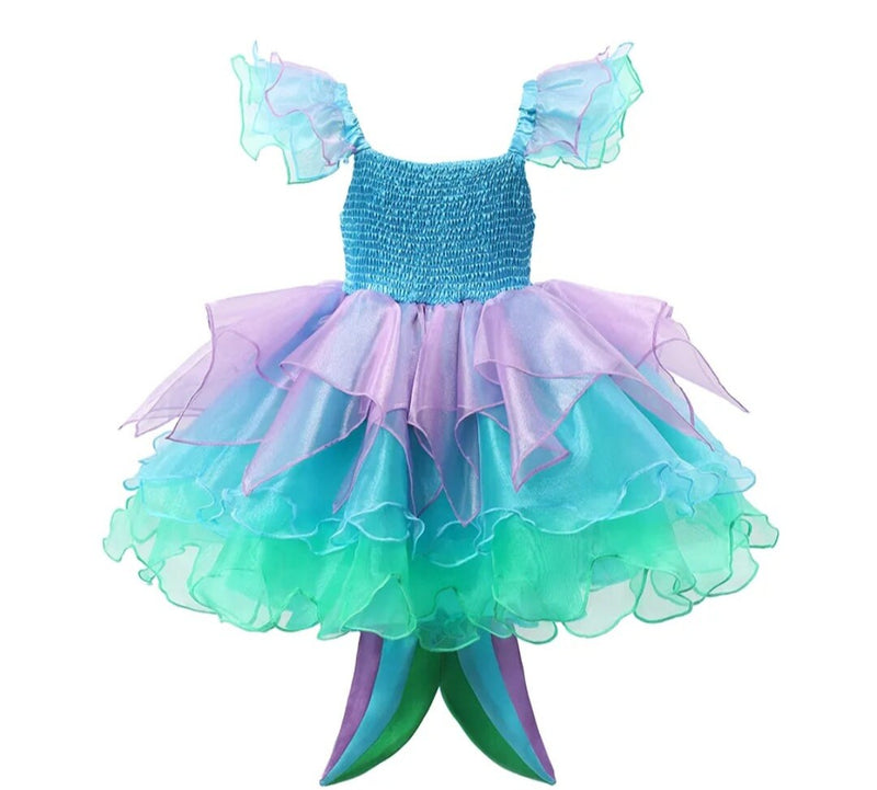 Little Mermaid Dress for Kids Girl Dress Princess Halloween Cosplay Birthday Clothing for Kid Carnival Party Gift Costume 2023 New Design