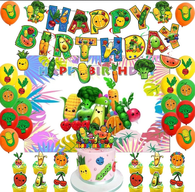 Hey Bear Topper Fruit Sensory Birthday Party Decoration Banner Balloon Backdrop  Birthday Party Supplies