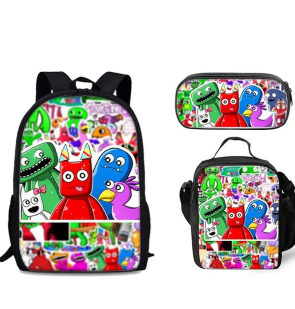 Garten of Banban Backpack Colorful Boys Girls School Bags Capacity School Students Boys Girls Anime Cartoon 3D Print Backpack