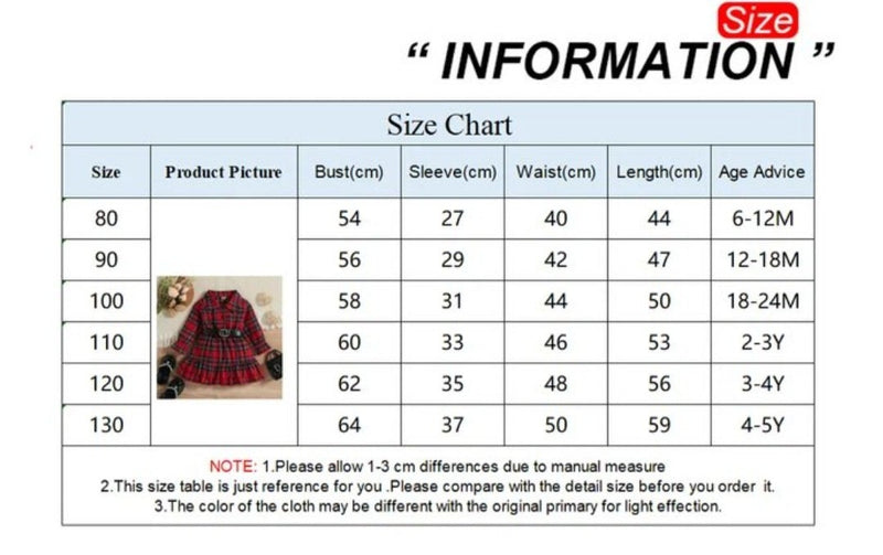 Toddler Girl Christmas Dress Fashion Belted V-neck Red Plaid Dress Winter New Year Clothes Kids Dresses For Girls
